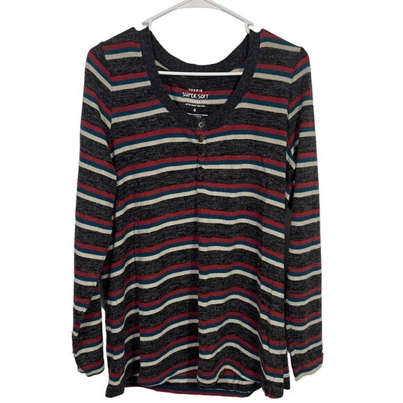 Torrid Super Soft Plus Striped Crewneck Sweater - Picture 1 of 4